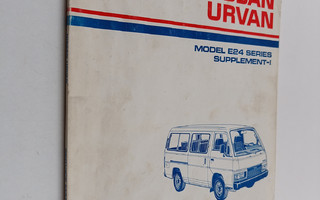 Nissan Urvan model E24 series supplement-I - Service manual