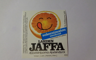 Etiketti - Lahden Jaffa sokeroimaton, Oy Mallasjuoma