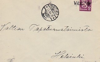 1936 Kirje Ristiina, rivileima Vitsiälä