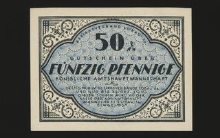 Saksa Notgeld 50 Pfennig, Löbau 1917