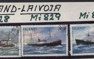ISLAND-LAIVOJA---Mi 828,829,831