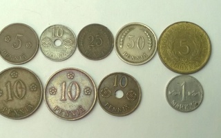 Suomi 5 penniä-5 markkaa(1921-1956)