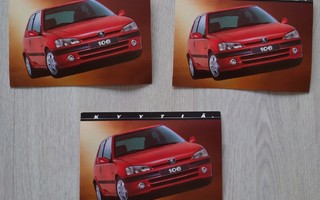 Minimoi nro 210 : Peugeot 106 GTI -postikortit 3 kpl