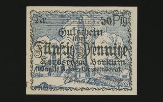 Saksa Notgeld 50 Pfennig, Borkum 10.6.1918