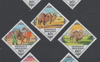 (S1979) MONGOLIA, 1978 (Camels). Mi ## 1185-1191. Used