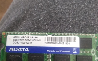 Läppäriin DDR3 4gb