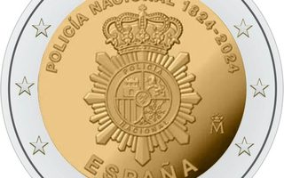 2€ Juhlaraha Espanja 2024 Poliisi