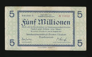 Saksa 5 000 000 Mark, Dresden-Neustadt 25.8.1923