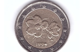 Suomi 2€ 1999 "Lakka" - Viimeinen Ysi Ummessa - Virhelyönti