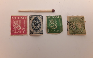 Vanha postimerkki x 4