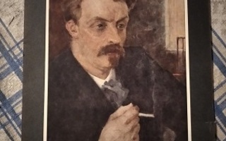 Vanha painokuva Juhani Ahosta Albert Edelfeltin maalaamana