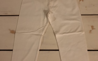UUDET valkoiset vajaamittaiset perusleggingsit, koko 128 cm