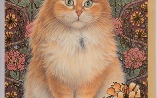 Leslie Anne Ivory: Punainen kissa (isohko taittokortti)