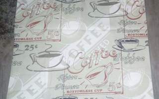 Nostalginen coffee kangas noin 240x150cm