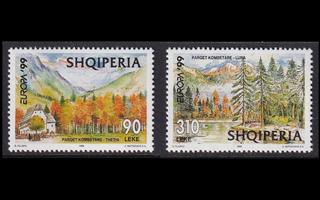 Albania 2690-1 ** Europa luonnonpuistot (1999)