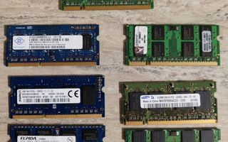 Kannettavan muisteja 7x (DDR2 & DDR3 | 512mb - 4GB)