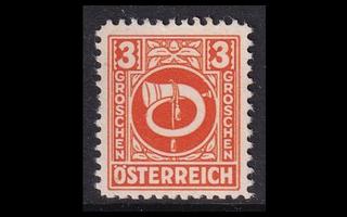 Itävalta 722 ** Käyttösarja Postitorvi 3 g (1945)