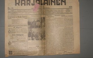 Sanomalehti  Karjalainen 23.8.1924