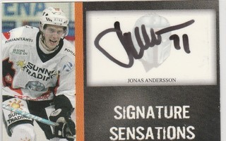 2007/08 Cardset signature Joonas Andersson HPK /85