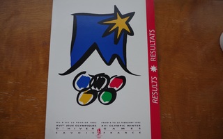 Albertvillen talviolympialaiset tuloskirja (1992)