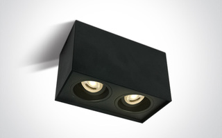 Dark light musta 2 x GU10 Adjustable Cubes Aluminium