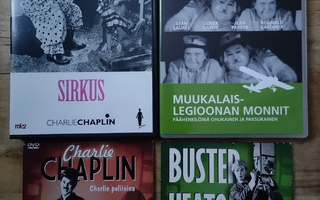 Charlie Chaplin+ Laurel & Hardy + Buster Keaton  4 dvd