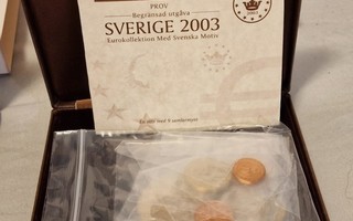 Ruotsi koe-eurot 2003 nahkakotelossa aitoustodistuksella