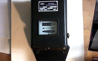 Valmet, kilowattituntimittari, musta, 1960.