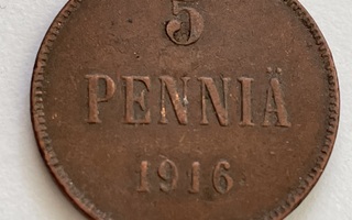 5 penniä 1916
