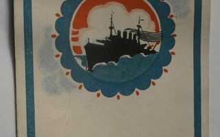 Aukusti Tuhka: Joulutervehdys mereltä - laiva, p. 1921