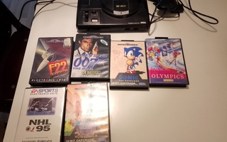 Sega megadrive + 6 peliä