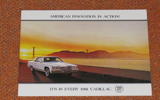 1981 Cadillac mallisto esite - KUIN UUSI - 16 sivua