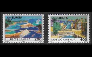 Jugoslavia 2219-20 ** Europa moderni arkkitehtuuri (1987)