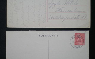 Pari vanhaa postikorttia v. 1960