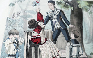 DER BAZAR, Moda -lapset 1894 Kuvitettu naisten muotilehti