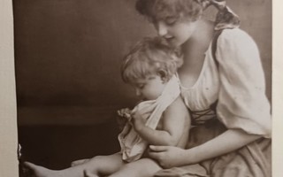 Nuori äiti lapsi sylissään, p. 1926 USA:aan