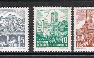DDR 1961 - Maisemia ja rakennuksia (3)  +/++