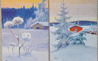 Hugo Vartiainen - Maisema joulukortit