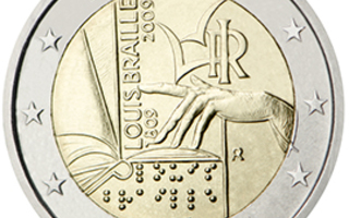 2€ Juhlaraha Italia 2009 Louis Braille