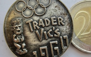 Merkki Olympia 1960 Squaw Valley Trader Vic's Olympic Pin