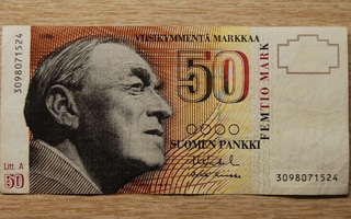 Suomen viimeinen 50 mk seteli 1986, Alvar Aalto