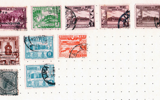 Vanhoja postimerkkejä Peru