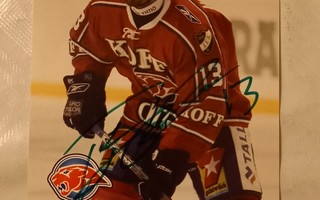 JÄÄKIEKKO - #13 Toni Häppölä HIFK - postikortti nimmarilla