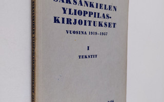 Eino Miettinen : Saksankielen ylioppilaskirjoitukset vuos...