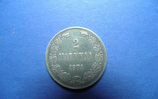 Suomi 2 markkaa 1874 hopearaha