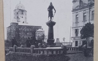 Viipuri, Torkkeli Knuutinpojan patsas,Hotelli Mellblom, 1912