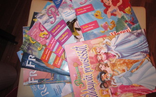 Puuhaa Prinsessa kirja 5 prinsessa lehteä ja 3 Frozen lehteä