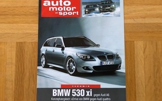 Koeajoraportti BMW E61 530xi & Audi A6, 2006, esite. E60