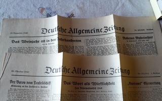 2 kpl deutsche allgemeine zeitung v 1940