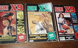 AGENT X9 3 st lehdet : 1986, 1987, 1988 (svenska)